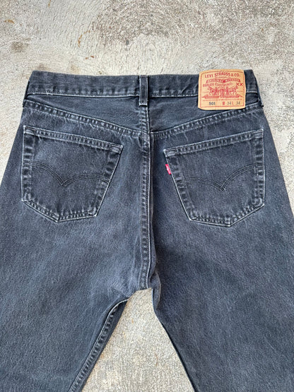 90’s Levi’s 501 Black Denim USA Jeans (Men’s 32x33/Women’s 30)