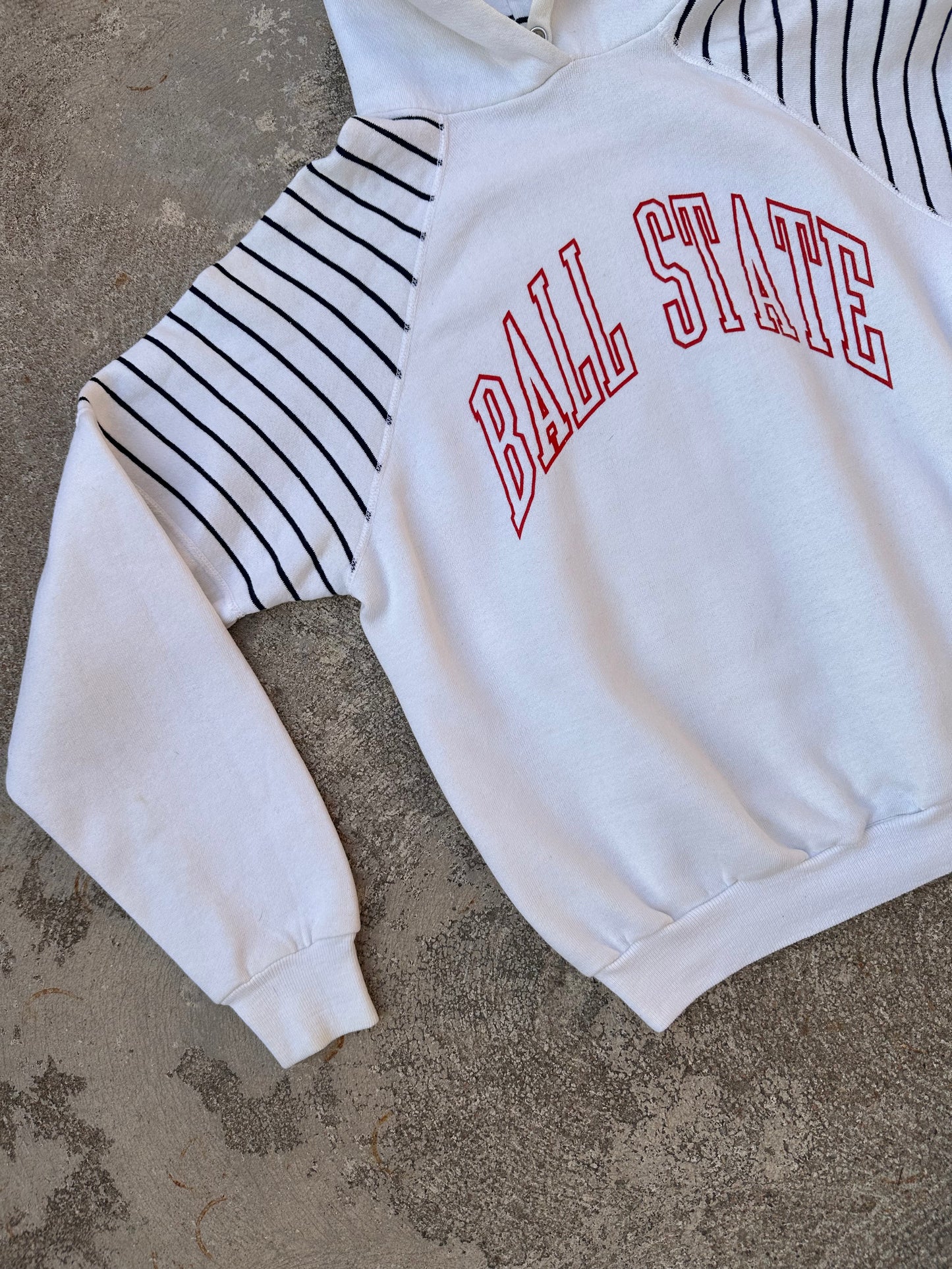 70’s Jansport Ball State University Stripe Super Soft Raglan Hoodie (Unisex S)