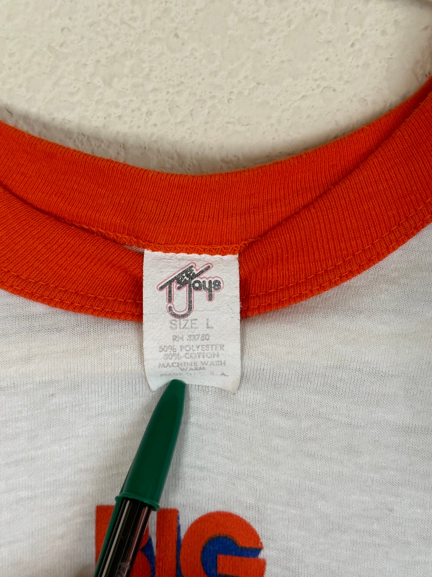 VERY RARE 70’s Raglan “Big Orange” Denver Broncos “How Sweet It Is” Tee (Unisex S)