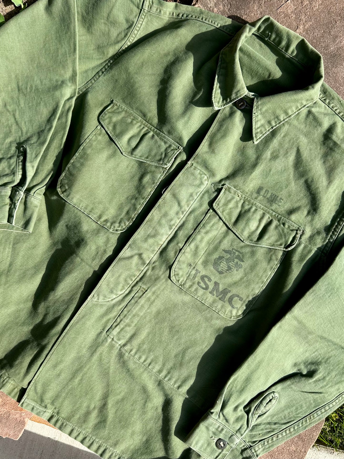 50’s Military P56 Cotton Sateen Utility Shirt OG107 (Unisex M)