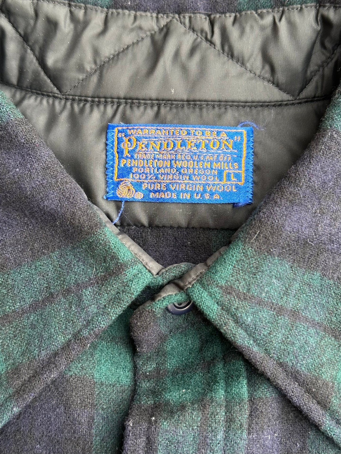 70’s Pendleton Classic Tartan Plaid Wool Shirt (Men’s L)