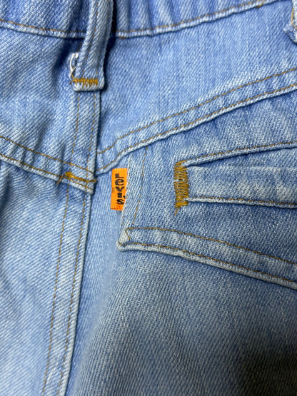 Rare 70’s Levi’s Orange Tab Soft Cotton Bell Flare Denim Trousers (30x29 / Modern 6)