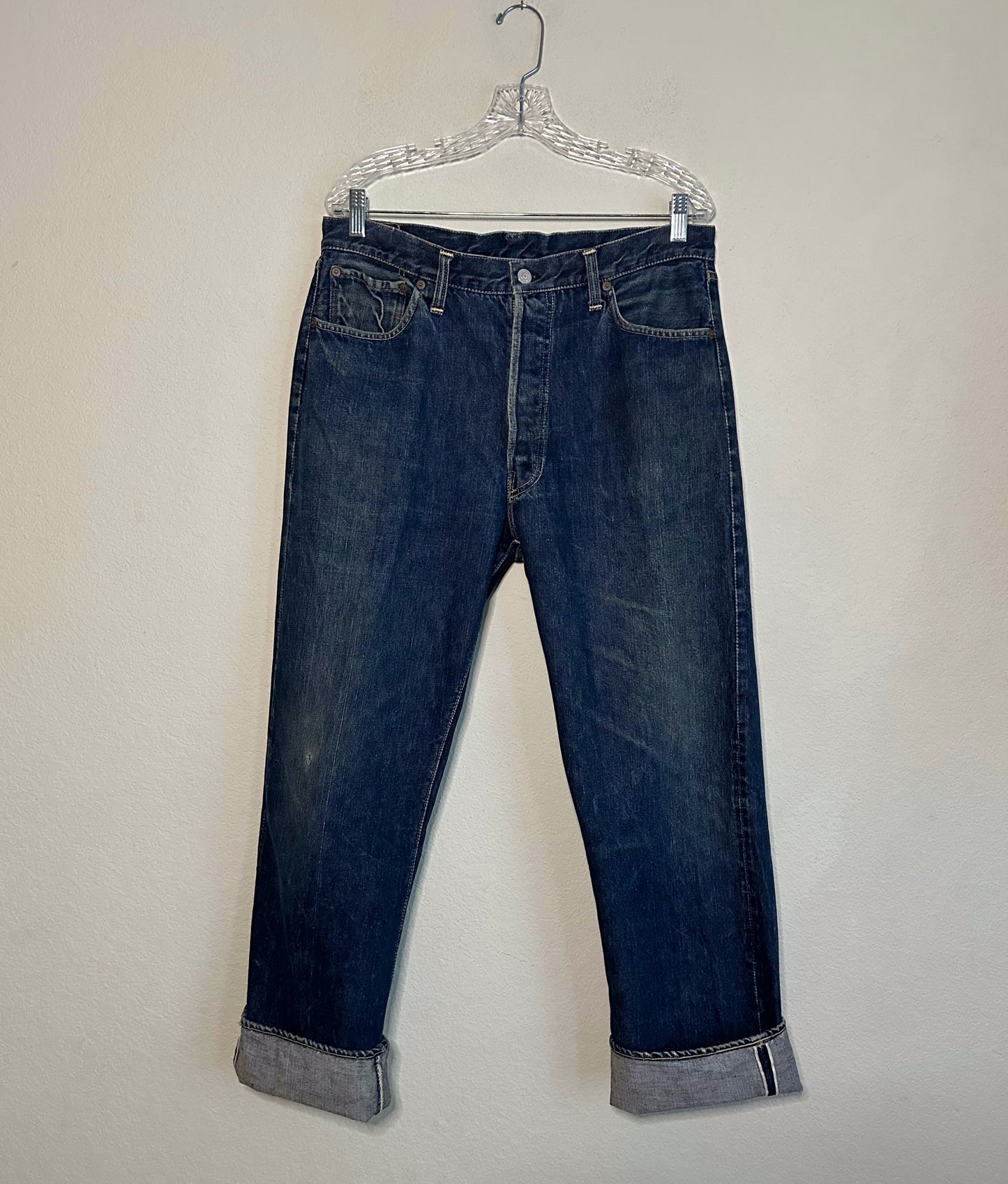 RARE 1947 LEVI’S ‘Big E’ 501XX Selvedge Redline Hidden Rivet USA Jeans (34x30)