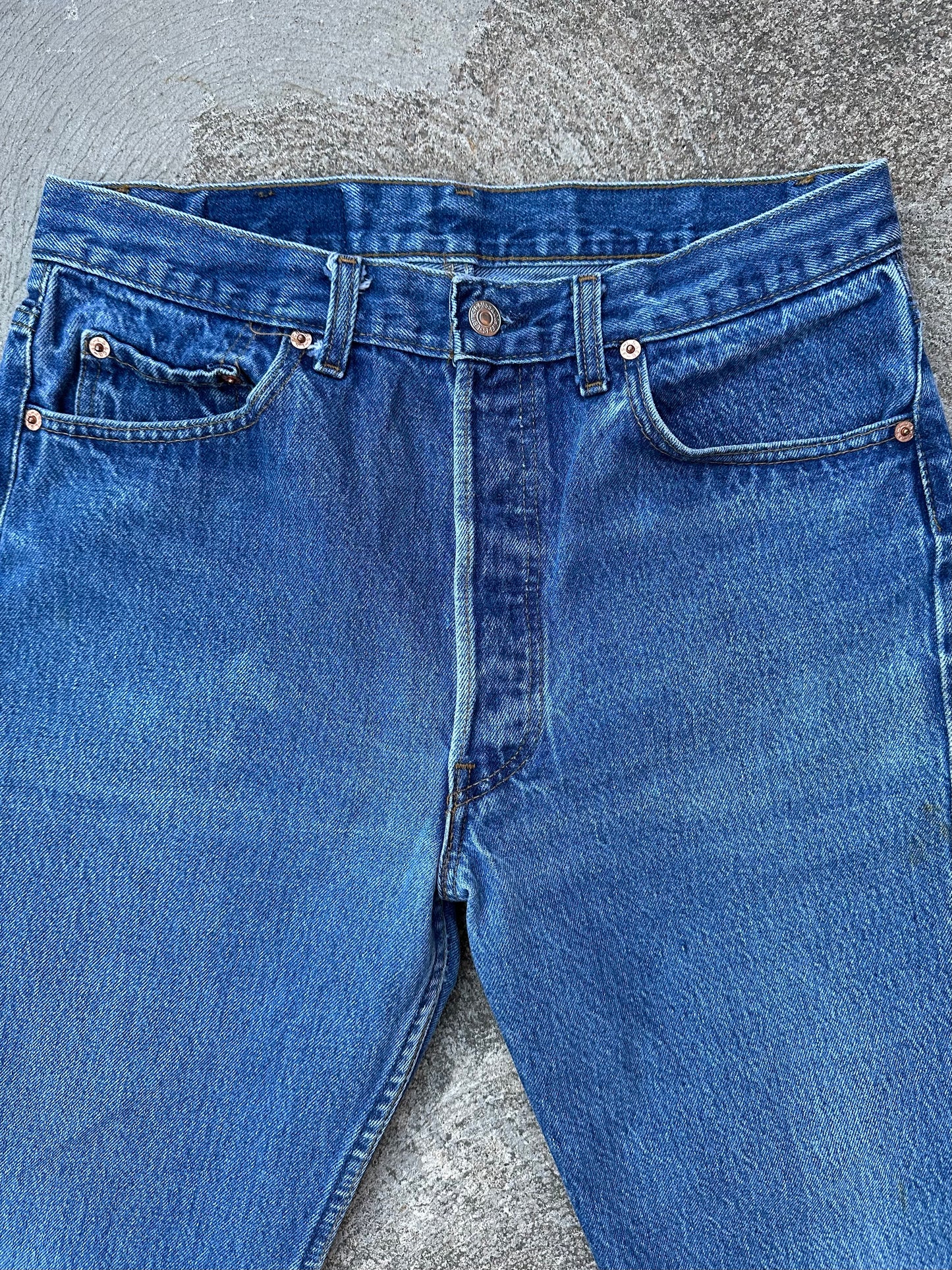 80’s Levi’s 501xx STF Raw Denim Jeans USA (Men’s 31x30 / Women’s 29)