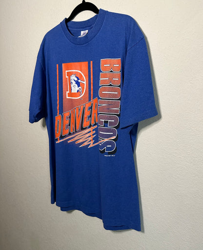 90’s Denver Broncos Pinstripe Tee (Unisex L)