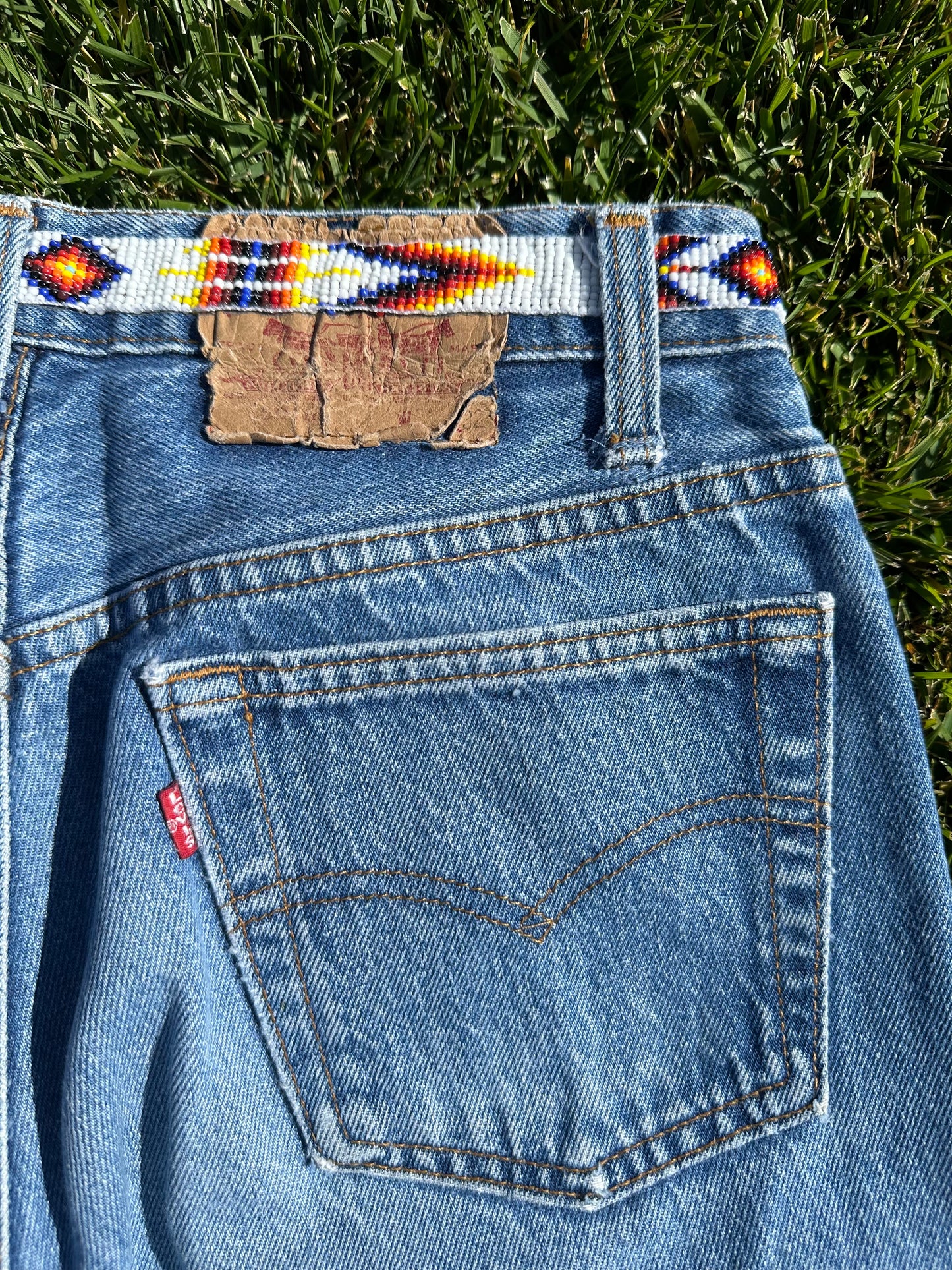 Custom Beaded 90’s Levi’s 501 Jeans (Modern 2/4)