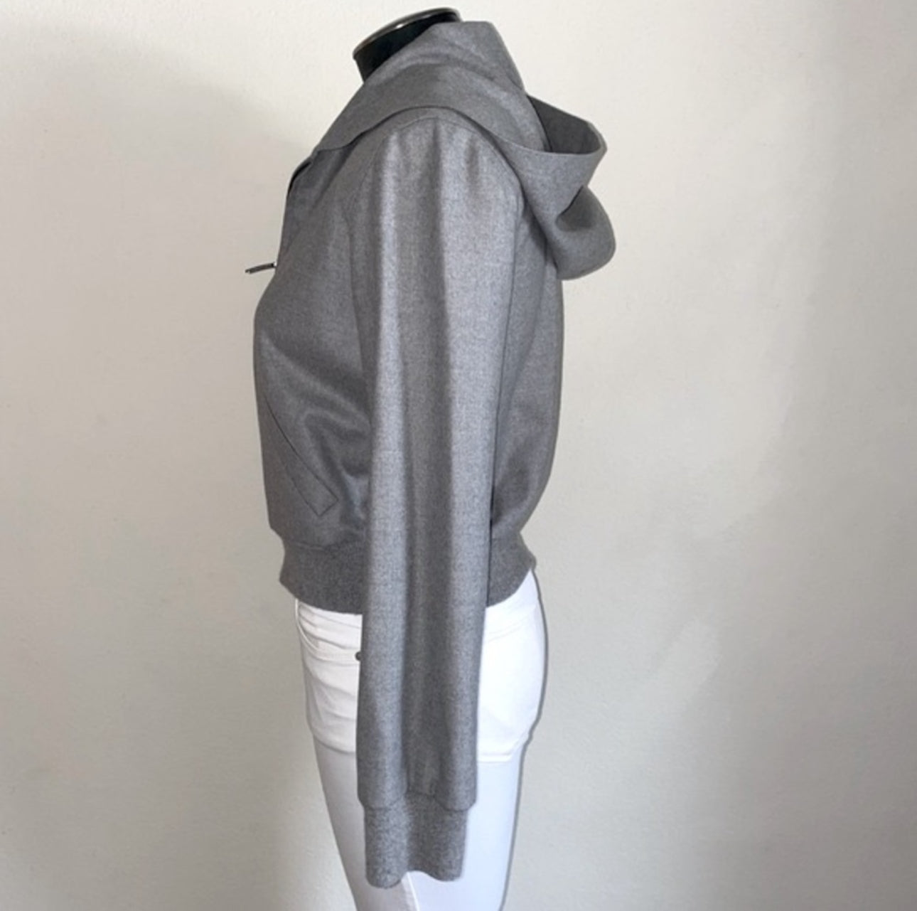 Vintage Ralph Lauren Collection (Purple Label) Wool Crop Zip-Up Hoodie (S/M)