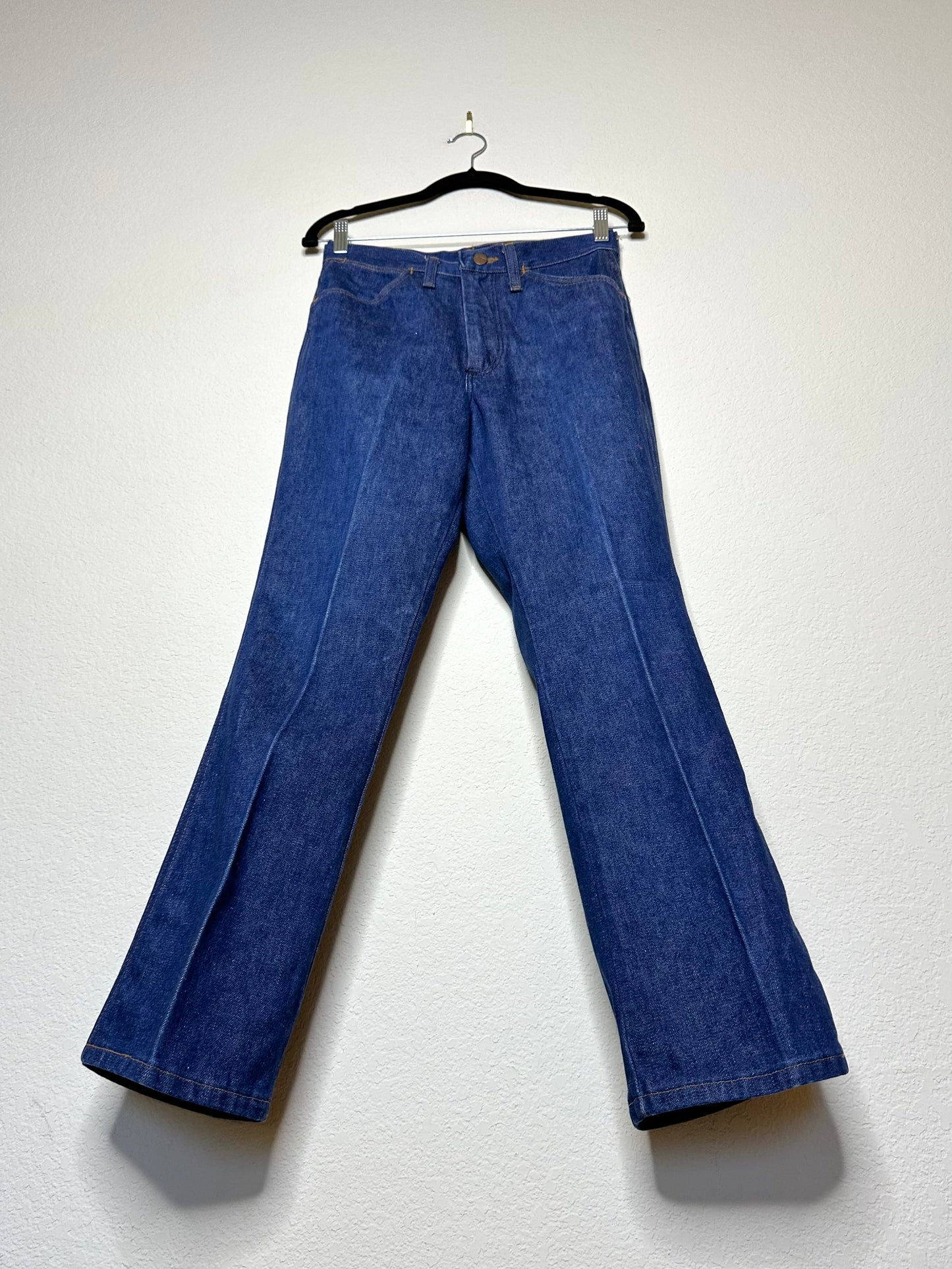 70’s Wrangler Indigo Reverse Twill No Fault Denim Boot Flare Jeans (2/4)