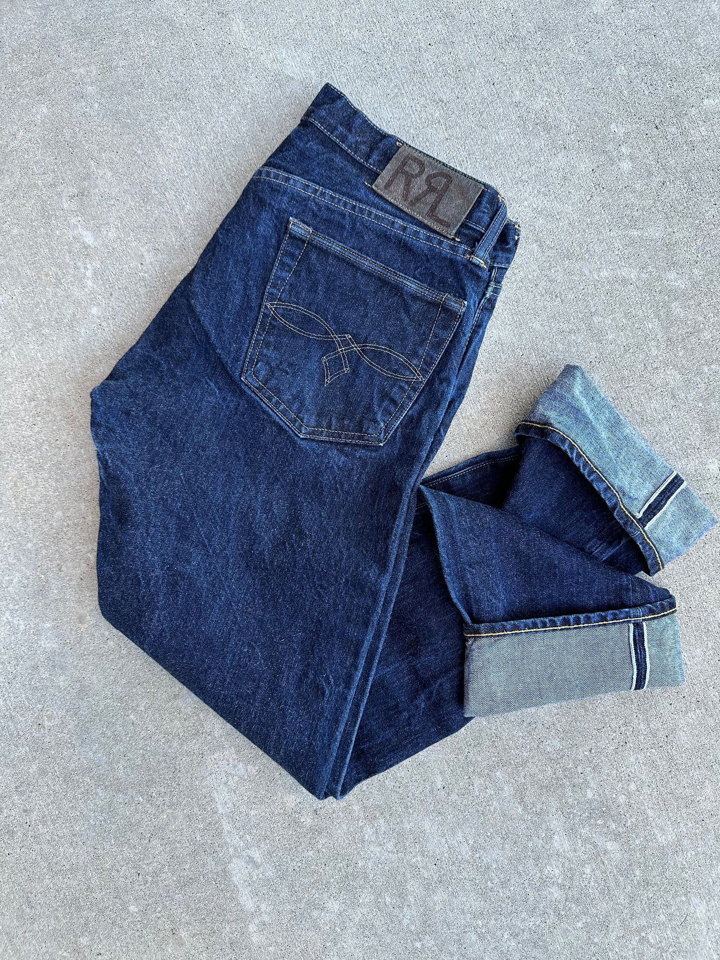 Double RL Japanese Woven Selvedge Denim Straight Leg Jeans