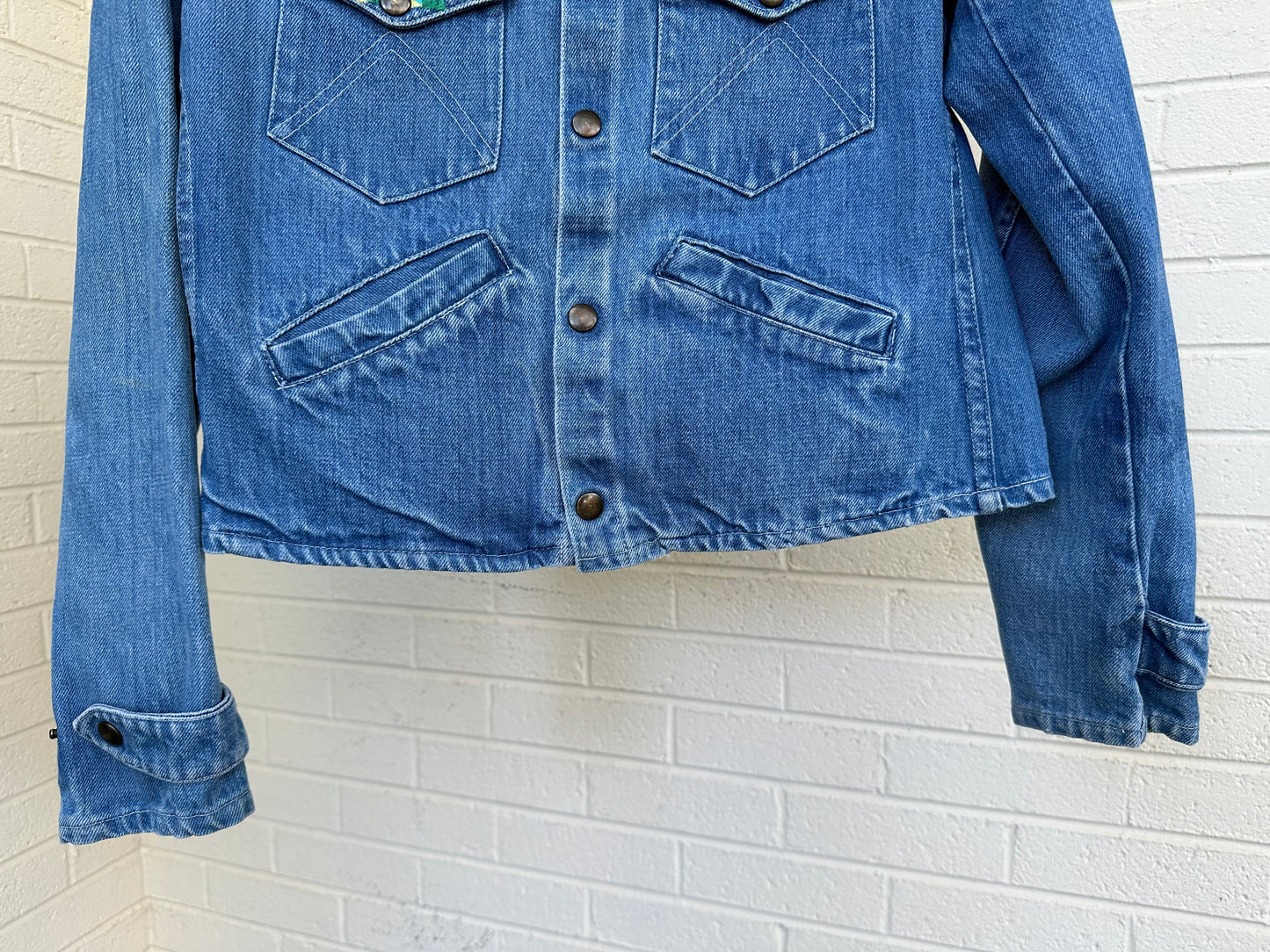 Rare 70’s Native Embroidered Denim Jacket (Women’s S)