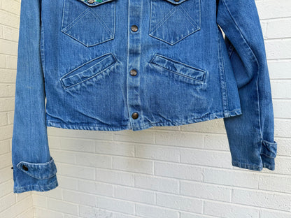 Rare 70’s Native Embroidered Denim Jacket (Women’s S)