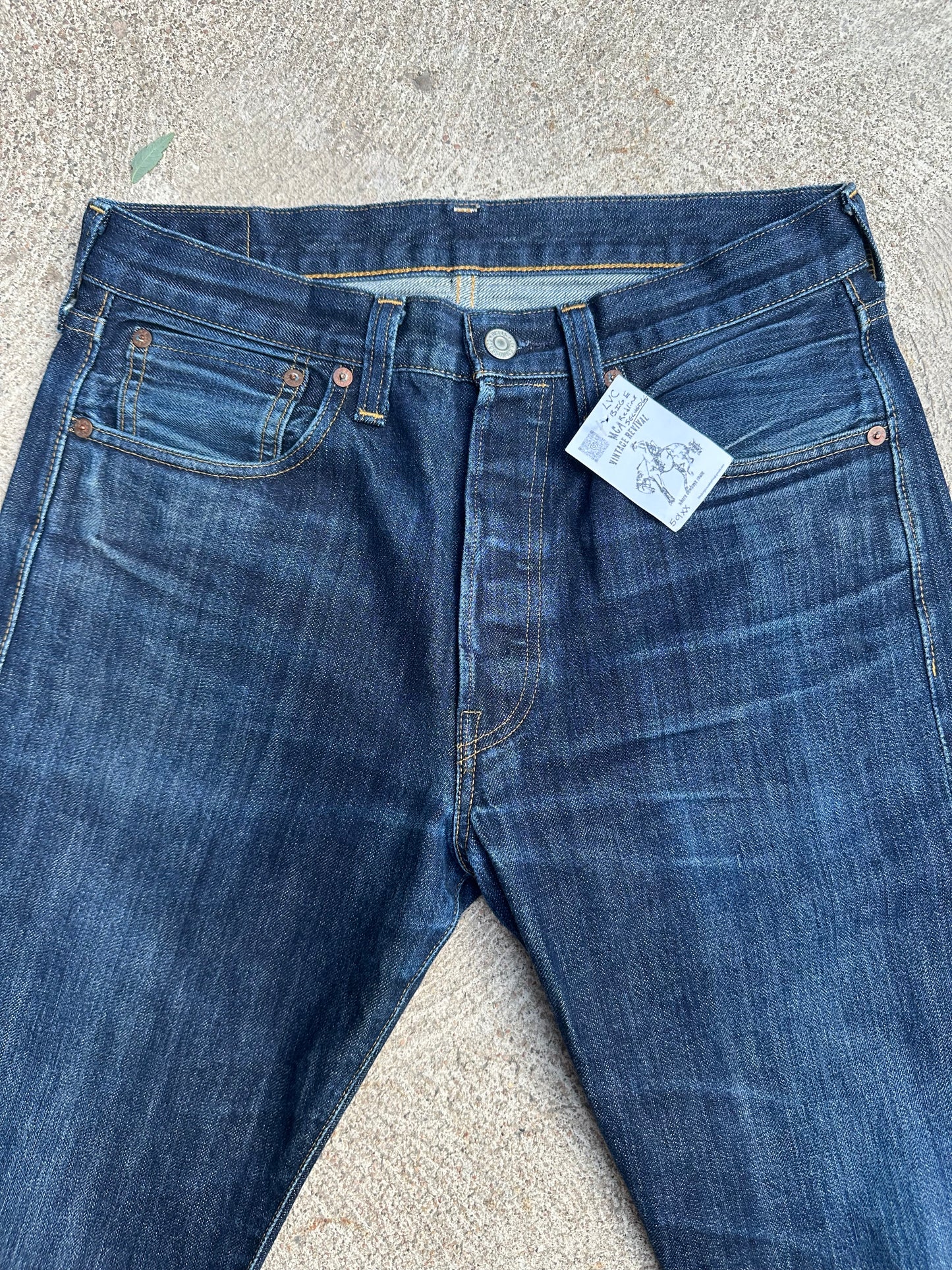 1947 LEVI’S LVC Big E 501XX Redline Selvedge Japanese Denim Jeans USA (30x31/Modern 28/29) Repro
