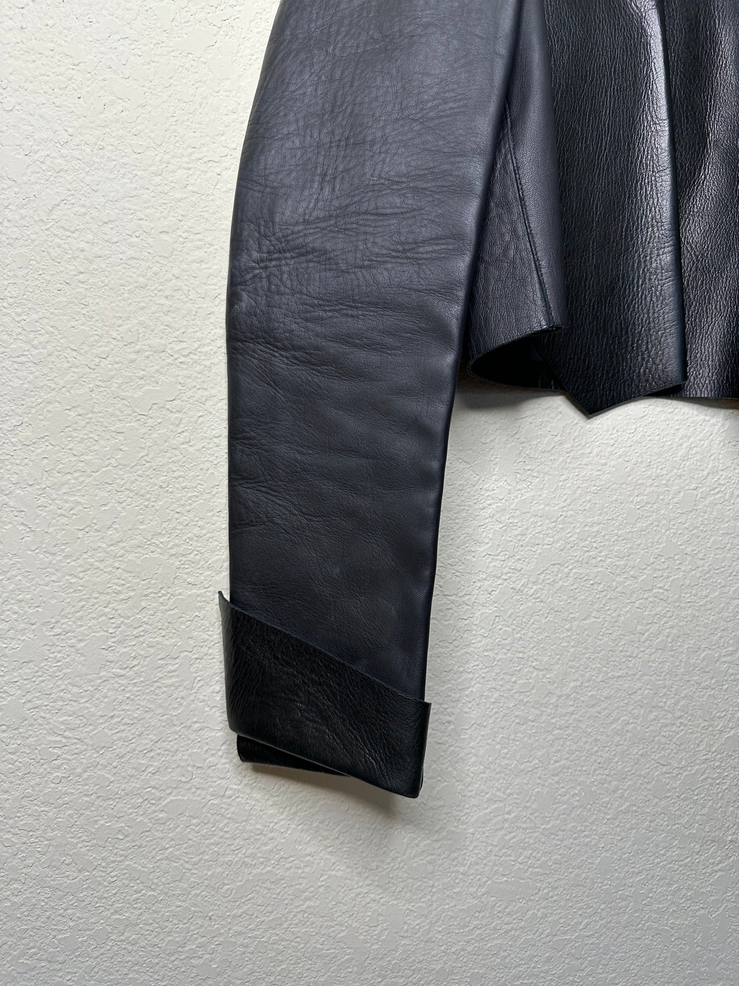 90’s Vintage Fendi Leather Bolero Cropped Open Jacket (Women’s S)