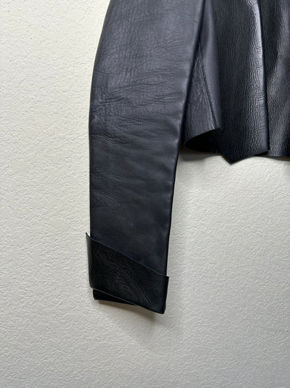 90’s Vintage Fendi Leather Bolero Cropped Open Jacket (Women’s S)