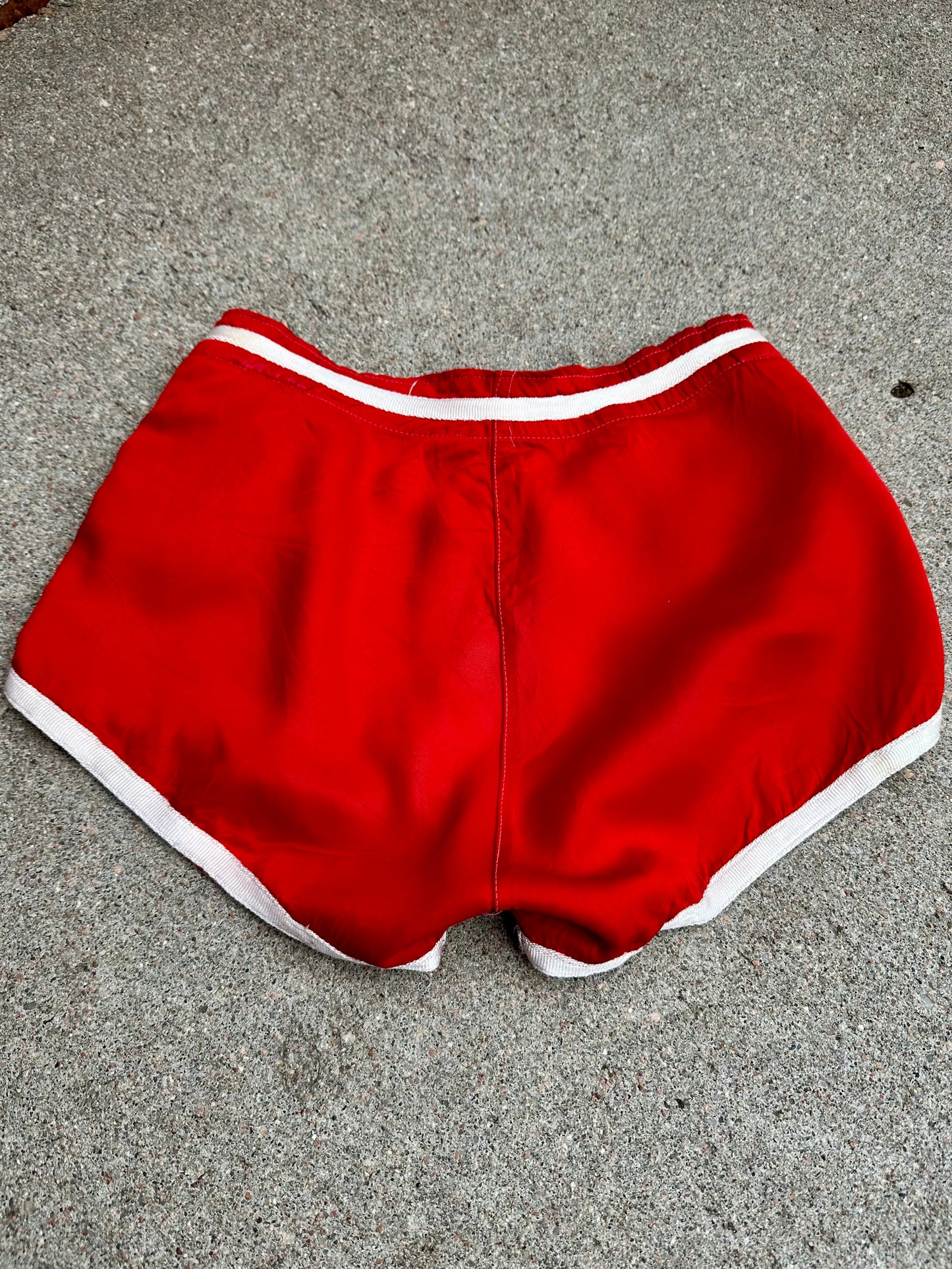 40’s Men’s Satin Padded Athletic Gym Mini Shorts (Women’s XS/S)