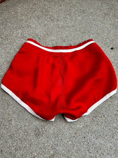 40’s Men’s Satin Padded Athletic Gym Mini Shorts (Women’s XS/S)