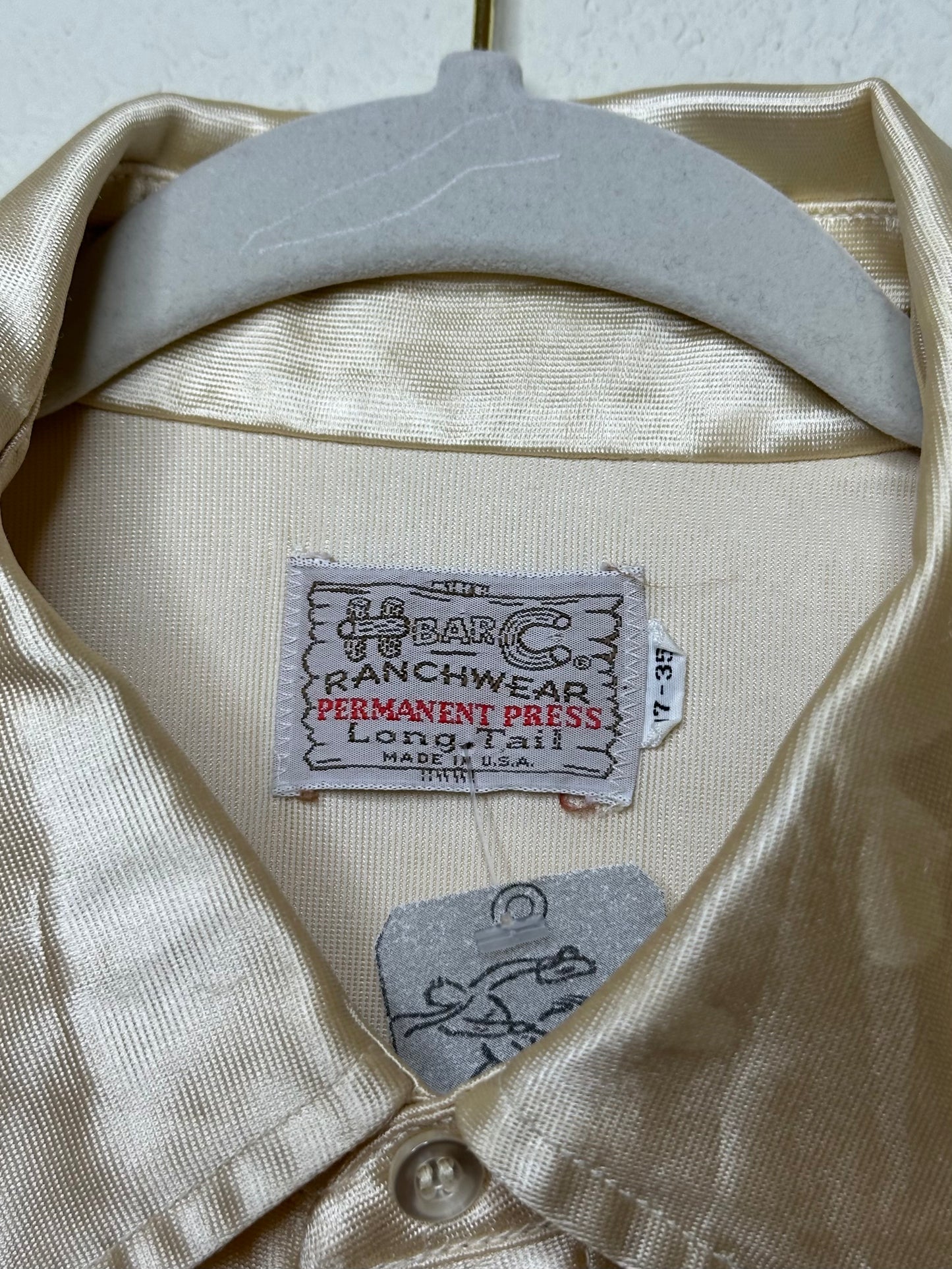 70’s H Bar C California Ranchwear Satin Pearl Snap Shirt (Unisex XL)