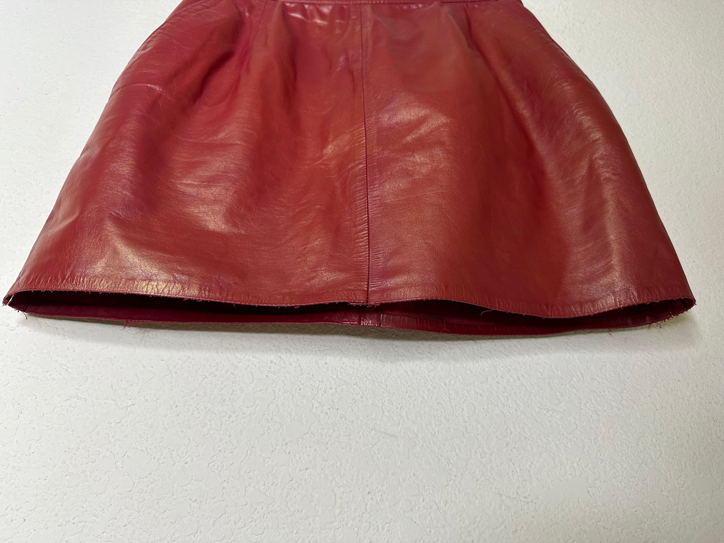 70’s Leather Micro Mini Pocket Skirt (XS/S)