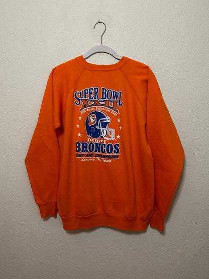 80’s Raglan Denver Broncos AFC Champions Sweatshirt USA (Unisex M)