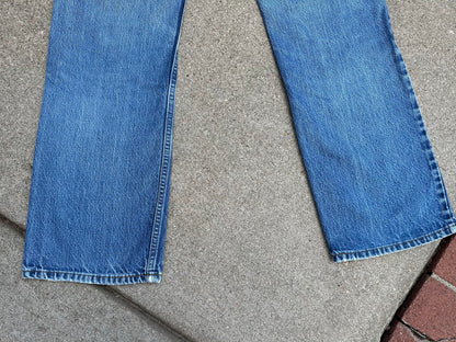 CUSTOM: 80’s Levi’s 517 Orange Tab Bootcut Boro Patched Denim Jeans USA (Men’s 32x31 / Women’s 30)