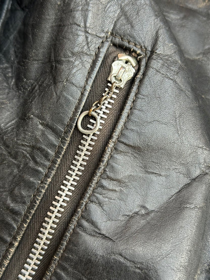 50’s Genuine Steerhide Leather Biker Jacket (Unisex 40/M)