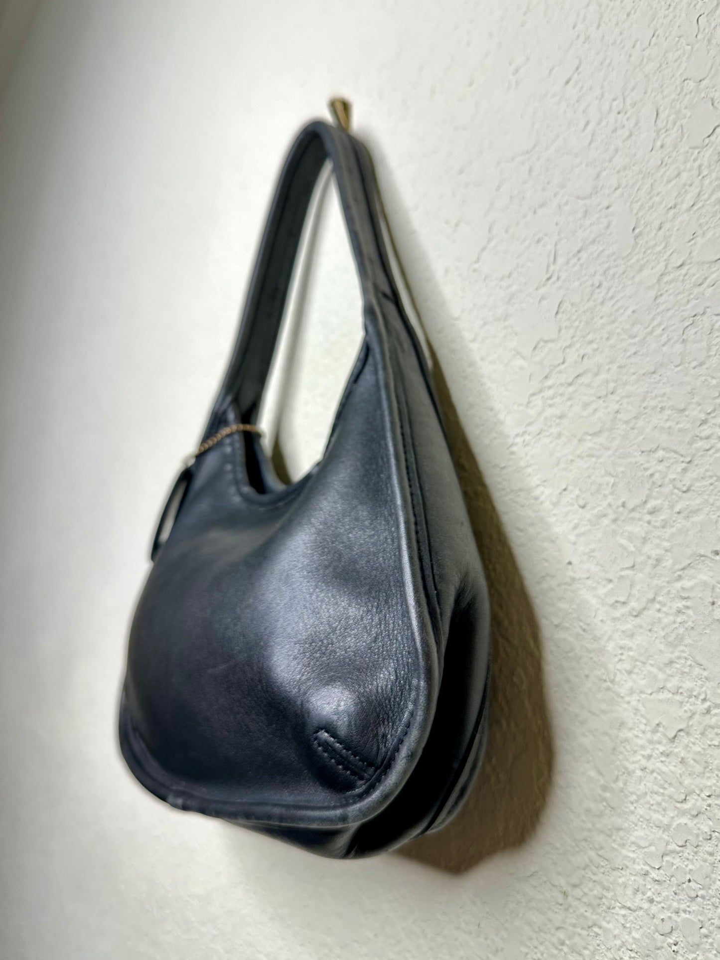 90’s COACH Black Leather Ergo Mini Satchel Bag USA