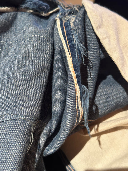 50’s LEE 101 Side Zip Shorthorn Hidden Selvedge Denim Pants (Women’s 25)