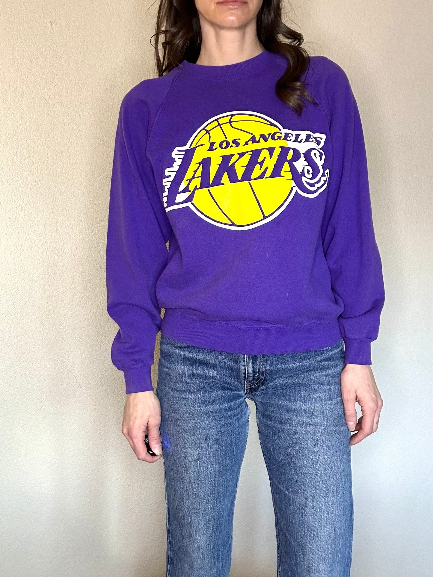 80’s Raglan LA Lakers USA Sweatshirt (Unisex S/M)