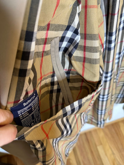 80’s Burberry Nova Check Lined Trench Coat w/ Zip-Out Liner (Men’s 42)