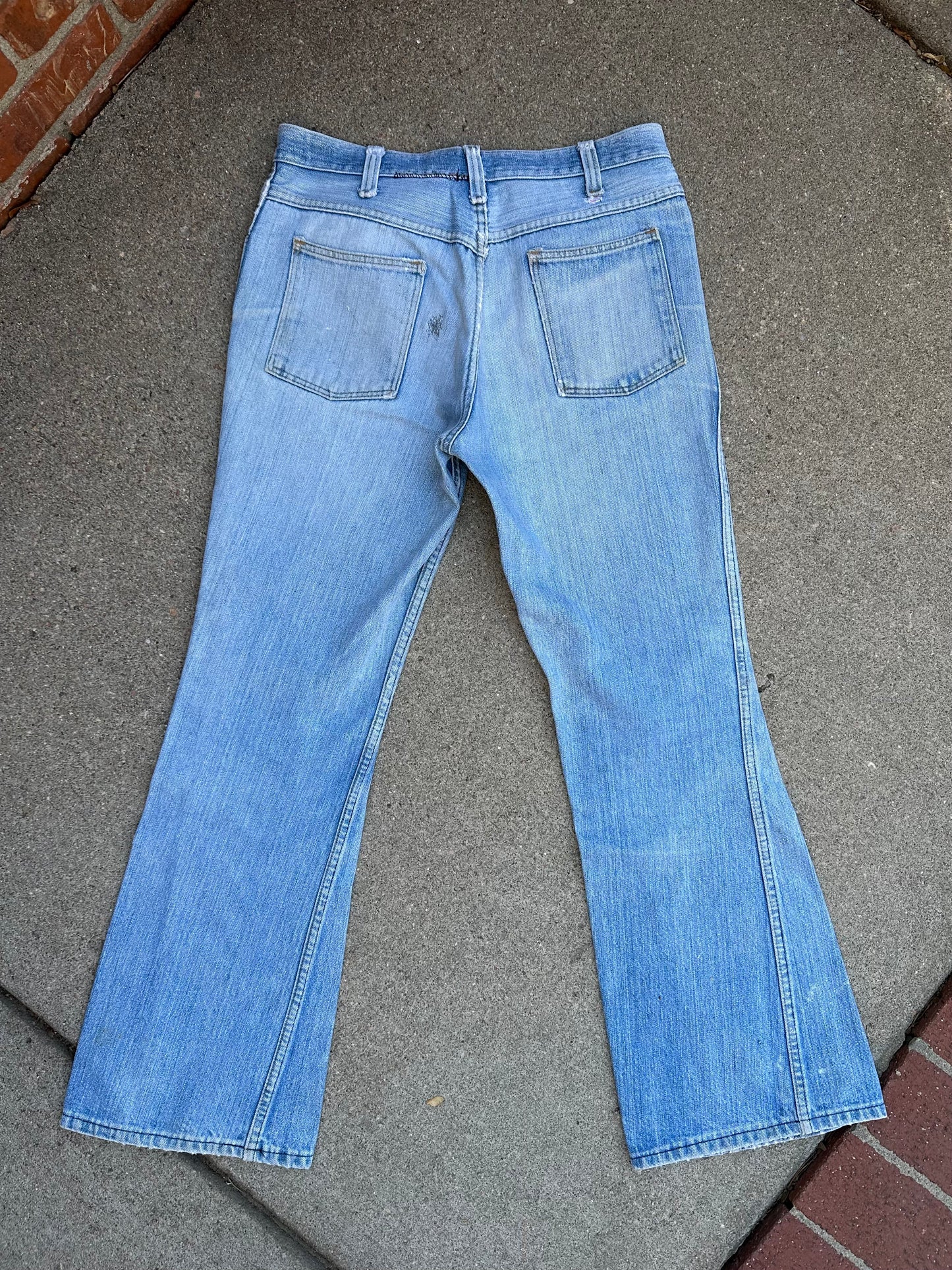 70’s Dickies Bootcut Patched Denim Twisted Seam Talon Jeans (Men’s 31x29/ Women’s 30)