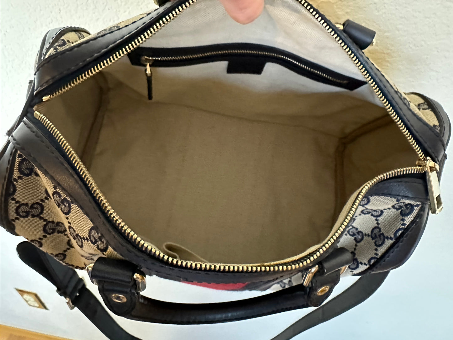 Y2K Gucci Monogram GG Web XL Boston Crossbody Bag