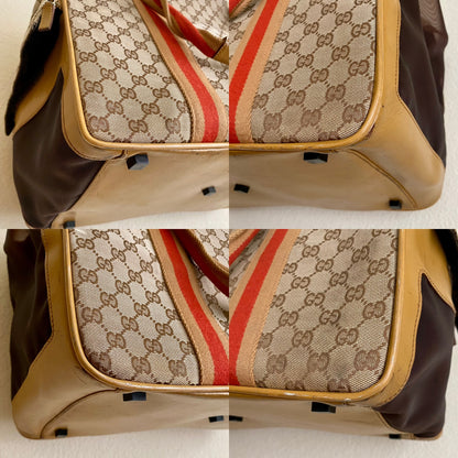 Vintage Gucci Monogram Web Dog / Pet Carrier