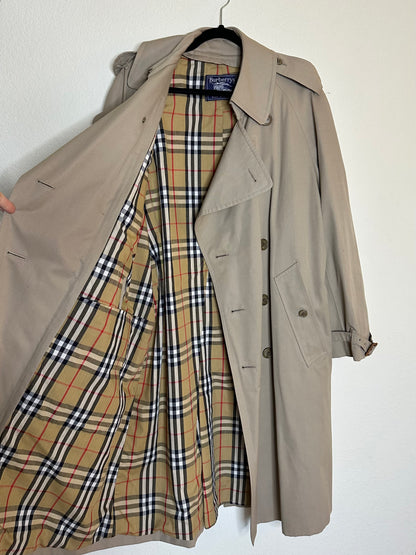 80’s Burberry Nova Check Lined Trench Coat w/ Zip-Out Liner (Men’s 42)