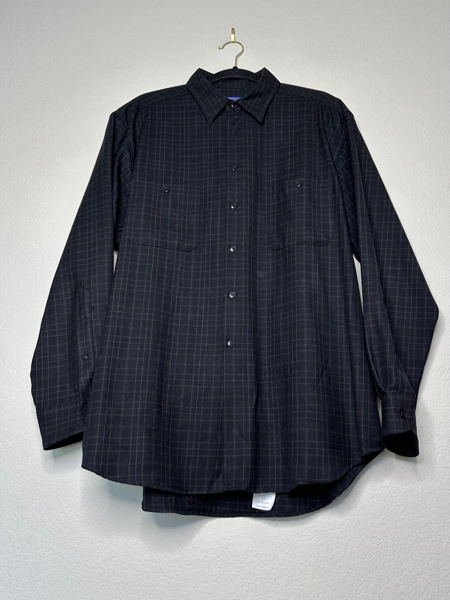 90’s Pendleton Wool Pinstripe Plaid Button-Down Shirt (Men’s L/XL)