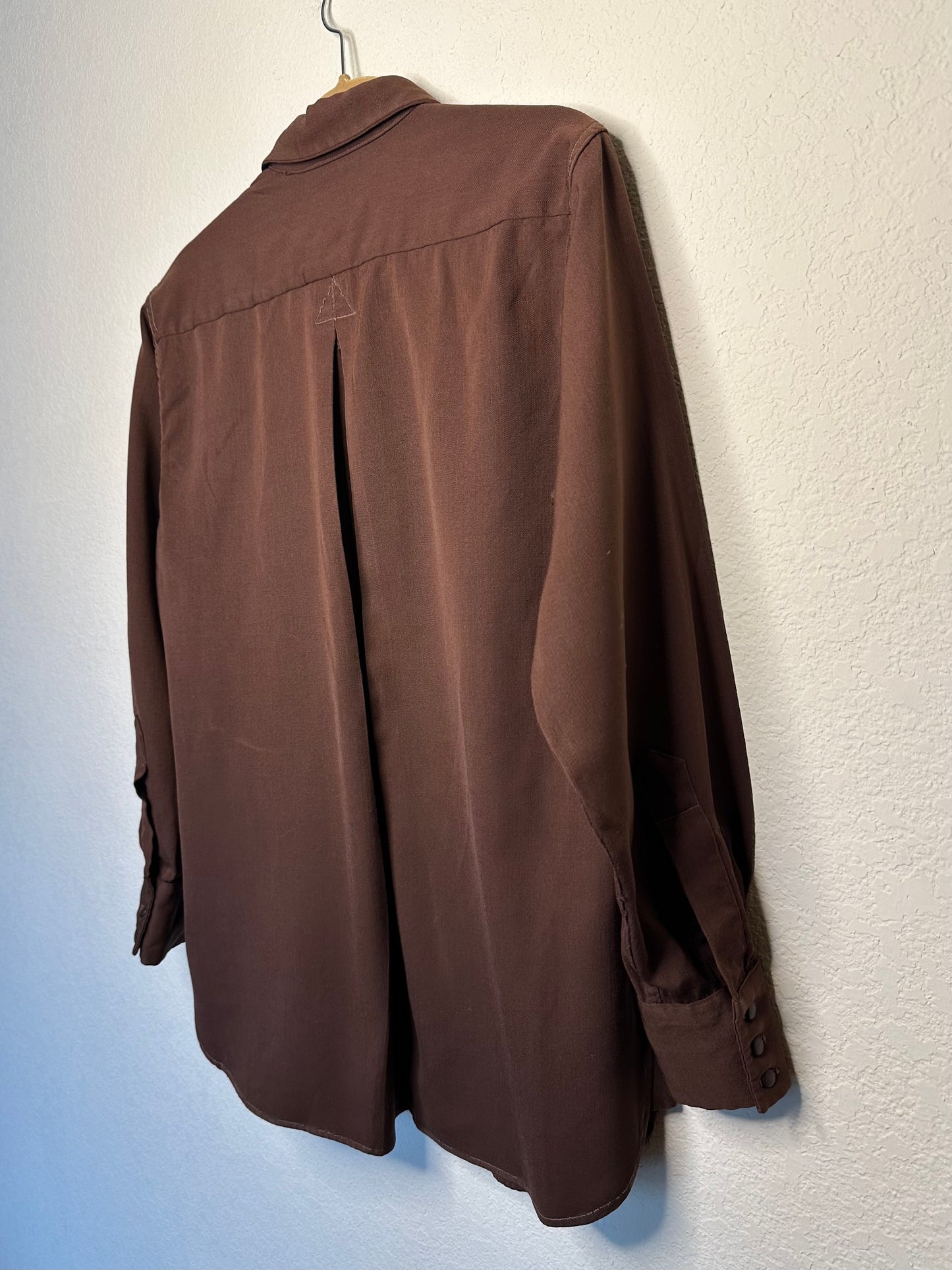 40’s Wool Gabardine Western Shirt (Unisex S)