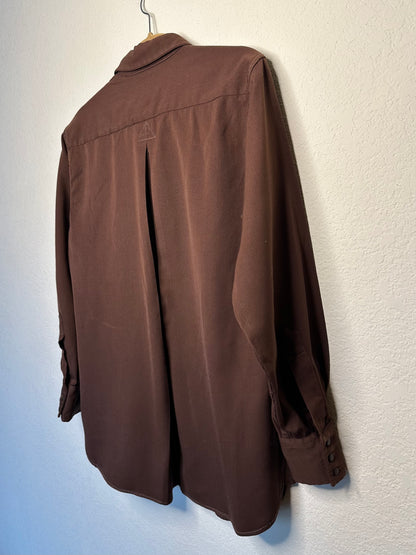 40’s Wool Gabardine Western Shirt (Unisex S)