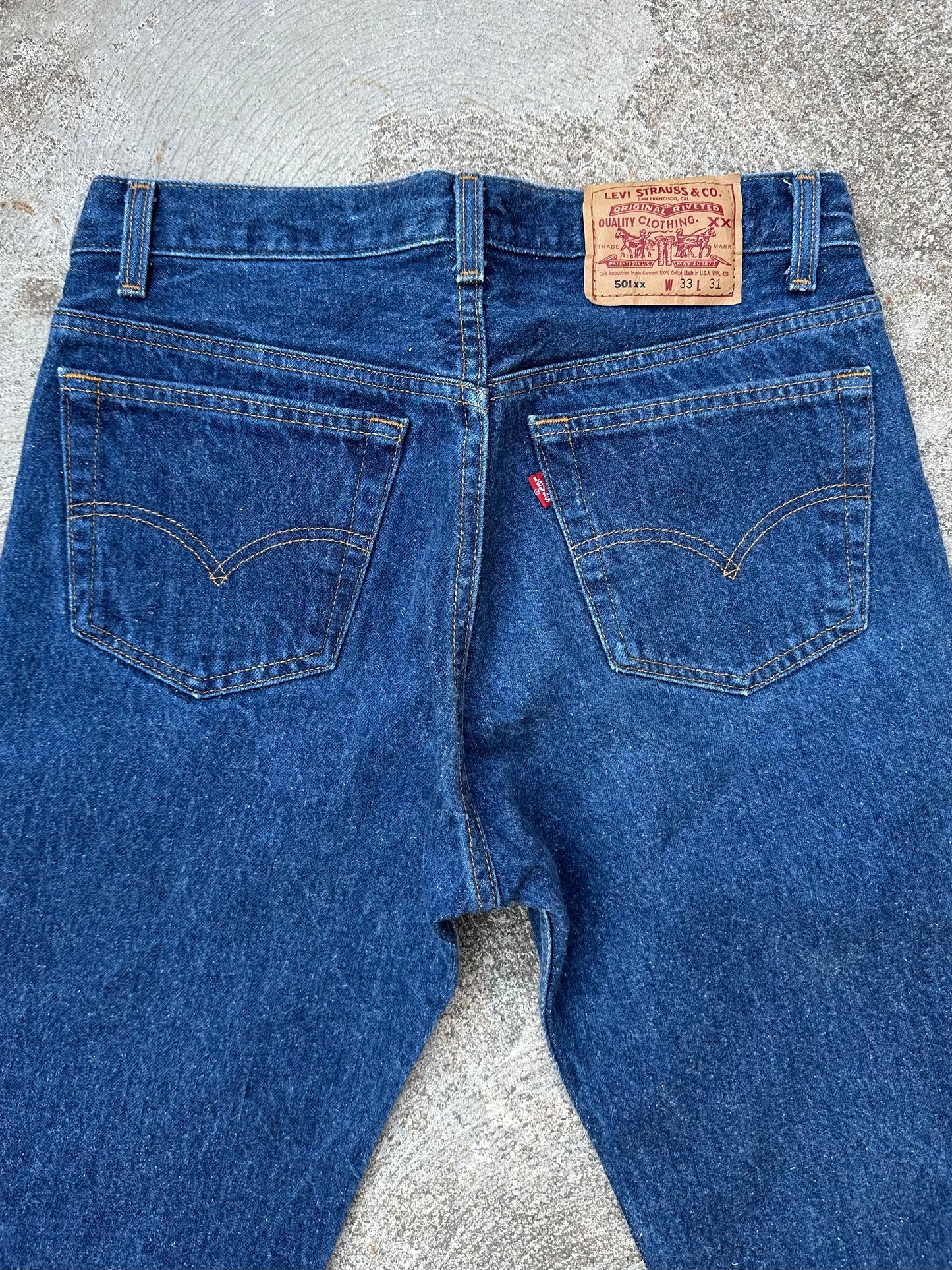 90’s Levi’s 501xx STF Indigo Raw Denim Jeans USA (Men’s 30x29 / Women’s 28)