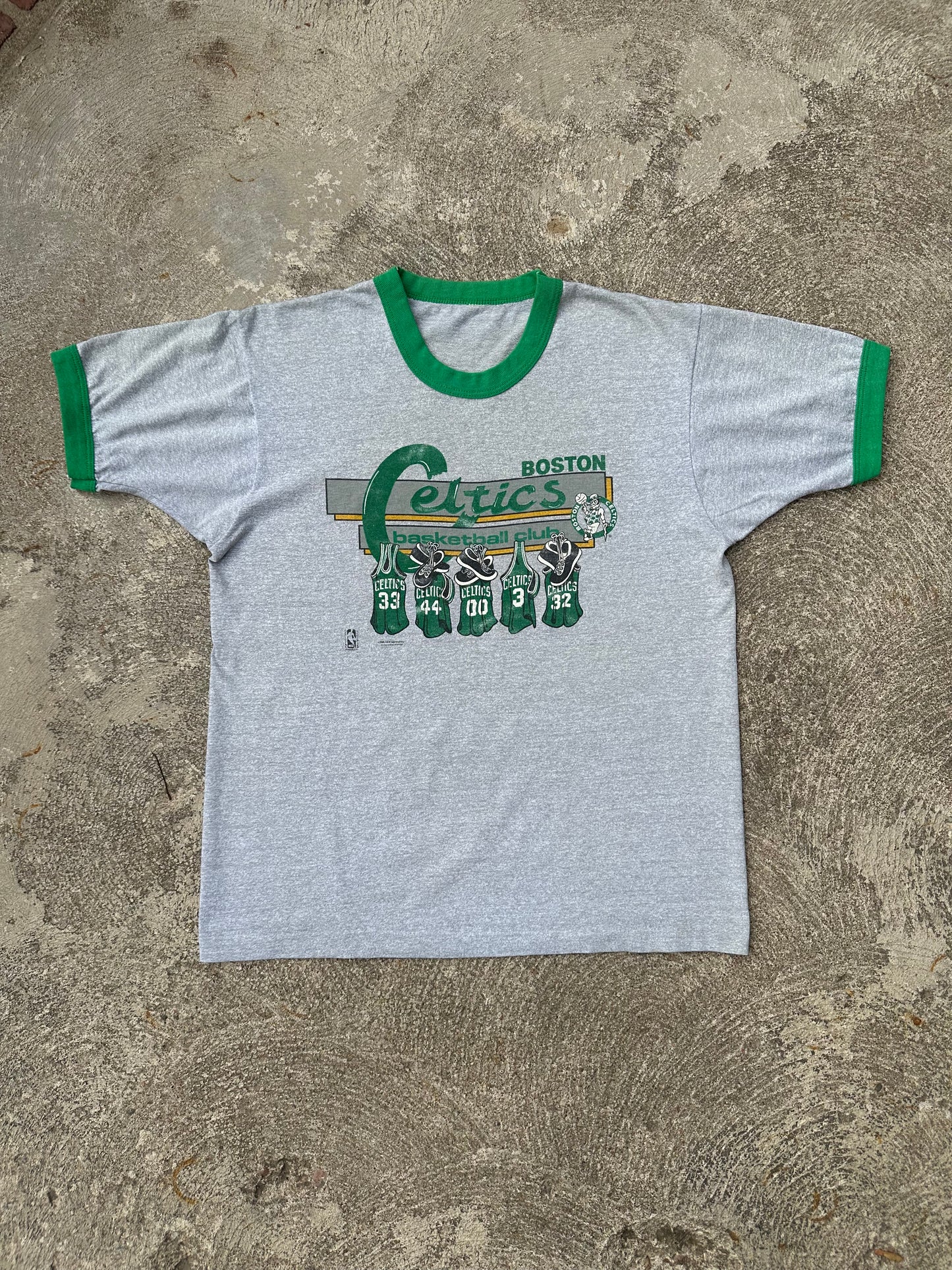 80’s Boston Celtics Single Stitch Ringer Tee (Unisex L)