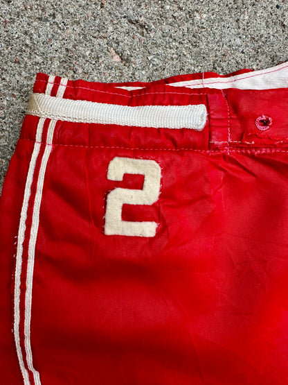 40’s Men’s Satin Padded Athletic Gym Mini Shorts (Women’s XS/S)
