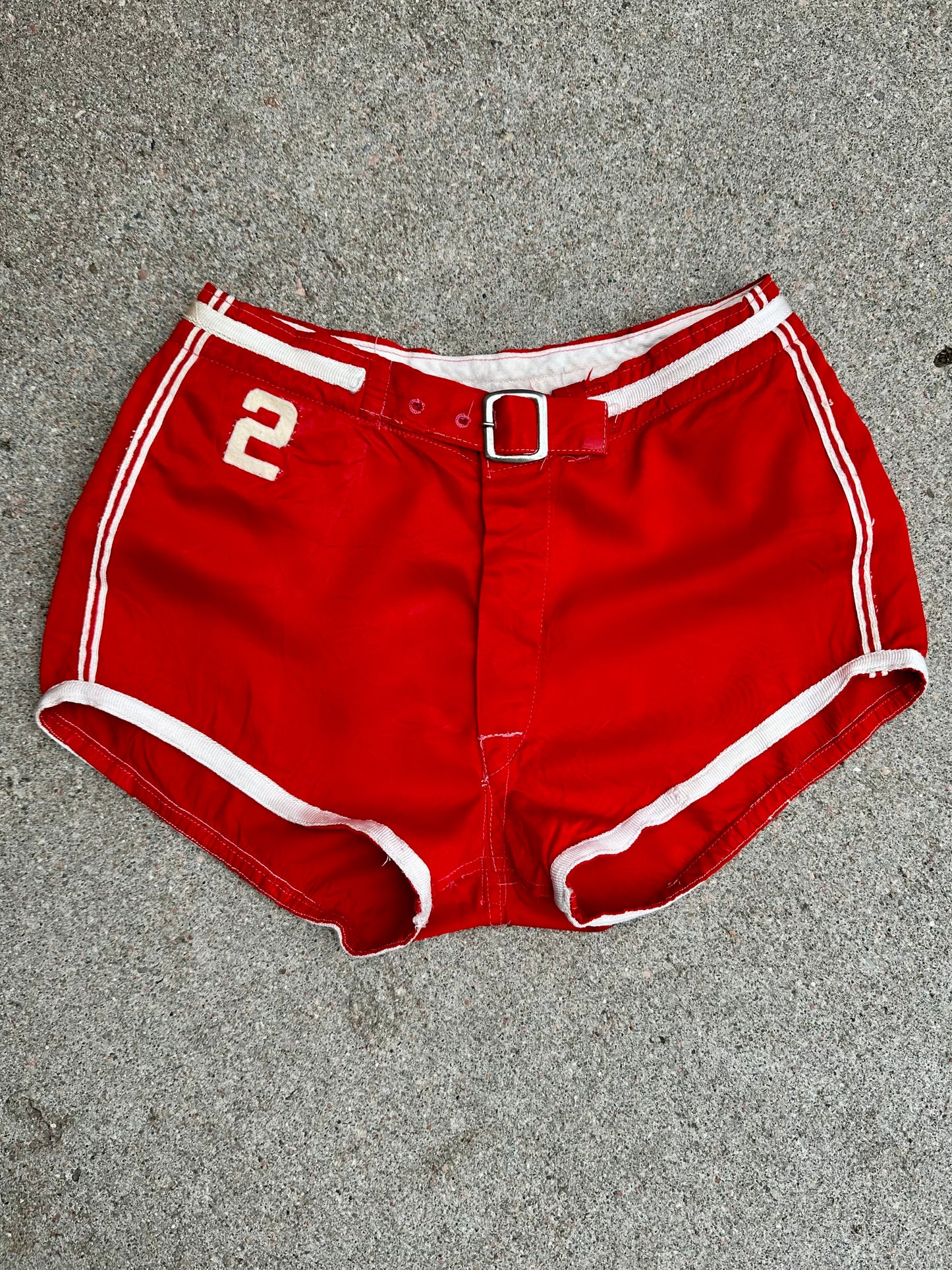 40’s Men’s Satin Padded Athletic Gym Mini Shorts (Women’s XS/S)