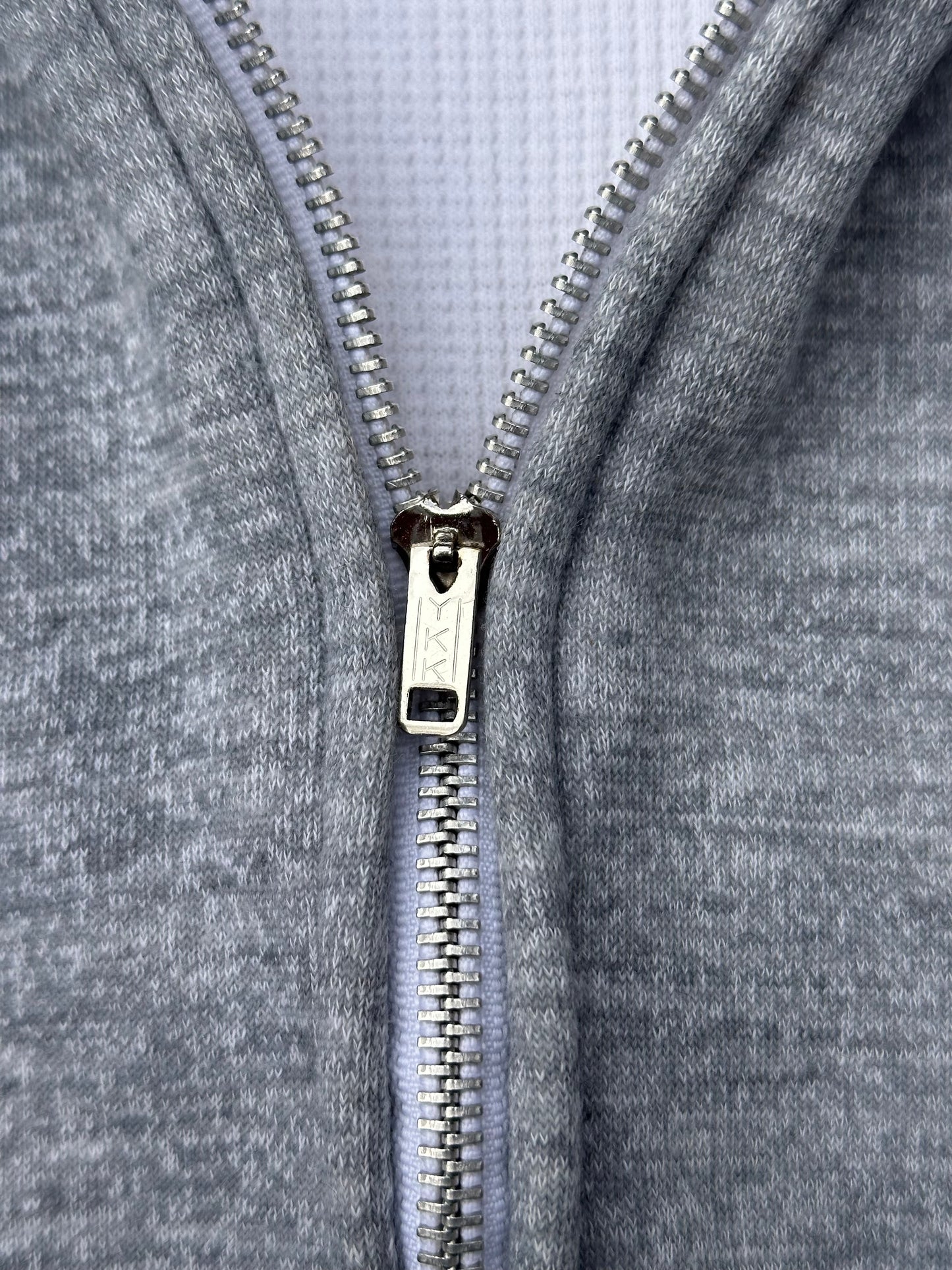 70s Double Face Thermal Lined Raglan Zip-Up Hoodie (Unisex M)