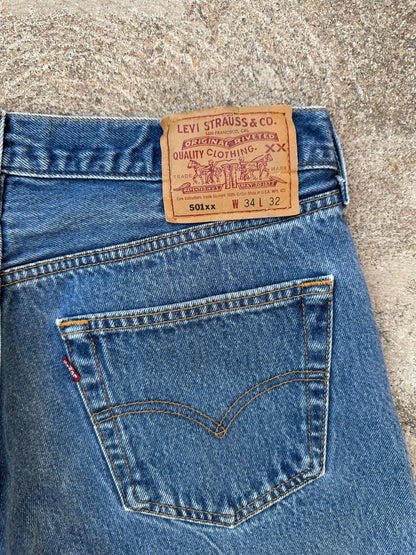 90’s Levi’s 501xx STF Raw Denim USA Jeans (Men’s 32x29 / Women’s 30)
