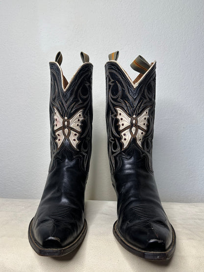 1930’s Western Boot Co. Handmade Butterfly Inlay Cowboy Boots (9.5D / 11)