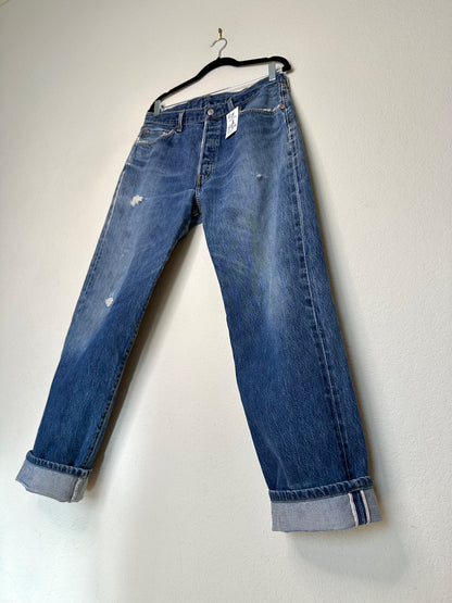 60’s Model - 90’s Vintage LEVI’S Big E 501 Redline Selvedge Jeans USA (33x31.5)