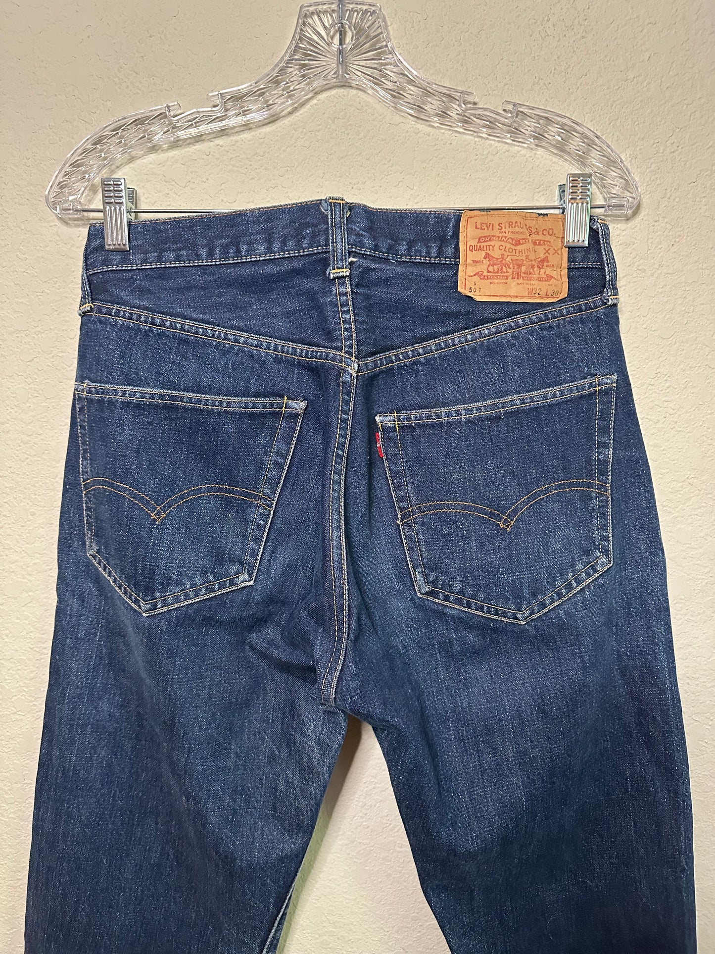 60’s Vintage Levi’s 501 “BIG E” Redline Selvedge Jeans (30x27 / Modern 28)