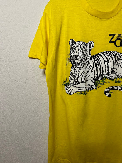 80s Milwaukee County Zoo Single Stitch Tiger Graphic Tee (Unisex M/L)