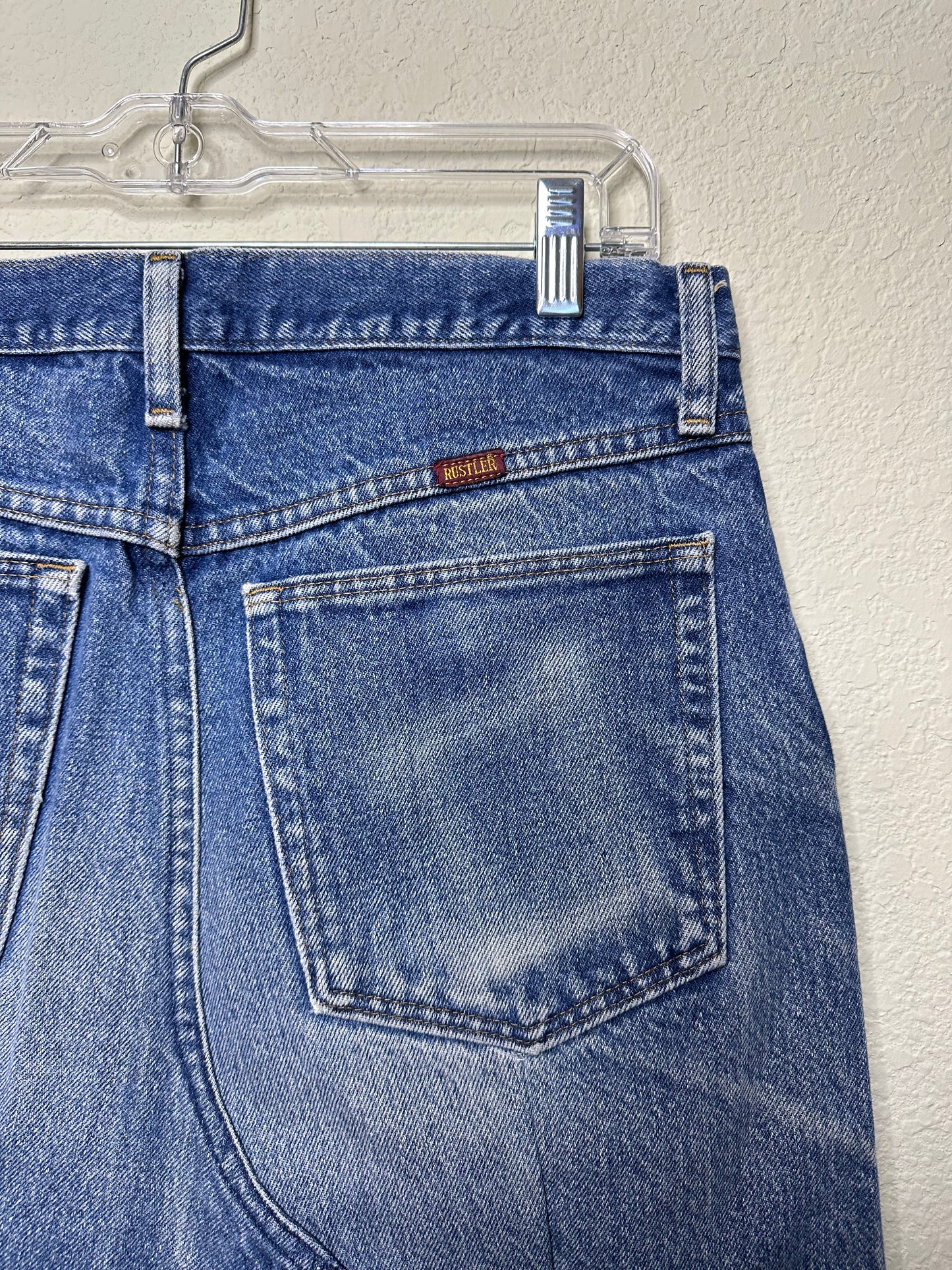 MCA VINTAGE REVIVAL: 90’s Deconstructed Rustler Embroidered Patchwork Denim Skirt (8/10)