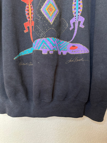 80’s Raglan Southwestern Kindred Spirts” Artist Sweatshirt (Women’s L/XL)