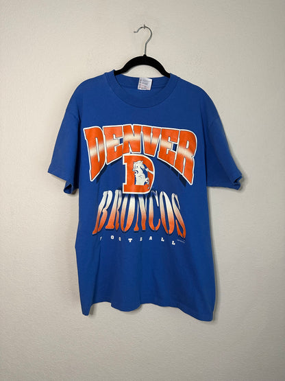 90’s Denver Broncos “D”Single Stitch Tee (Unisex L)