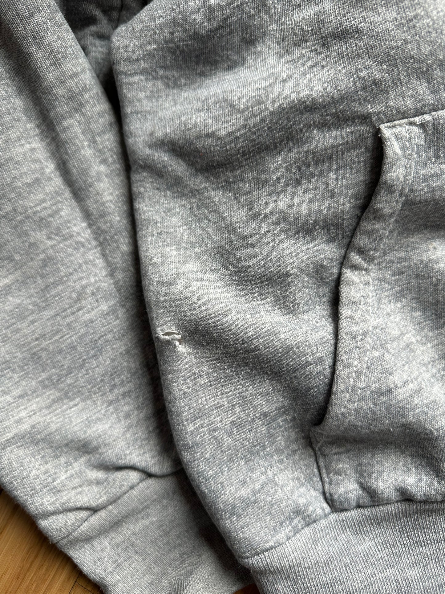 70s Double Face Thermal Lined Raglan Zip-Up Hoodie (Unisex M)